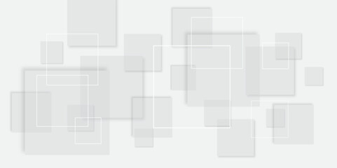 Obraz premium Abstract background with square and Triangles geometric Pattern. abstract white and gray paper background .Abstract technology digital concept background. Use for ad, poster, presentation .
