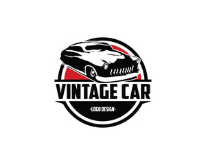 1949 Mercury Coupe car logo. vector illustration, emblem design on white background - obrazy, fototapety, plakaty