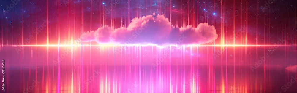 Poster cloud computing technology concept. abstract cloud computing background.
