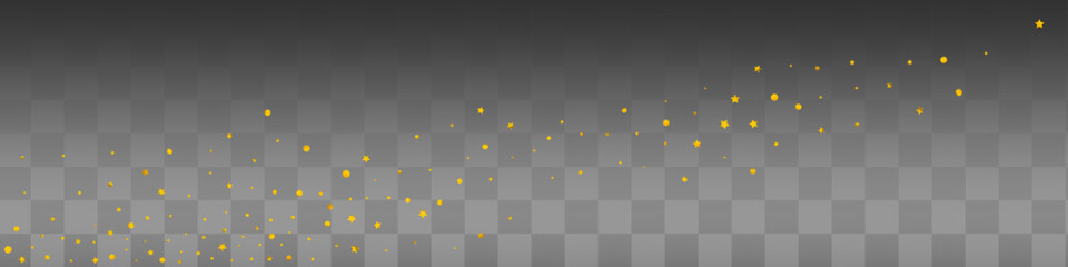 Gold Star Bright Vector Transparent Panoramic