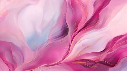 Obraz premium Pastel Magenta Rose Liquid Marble Watercolor Background