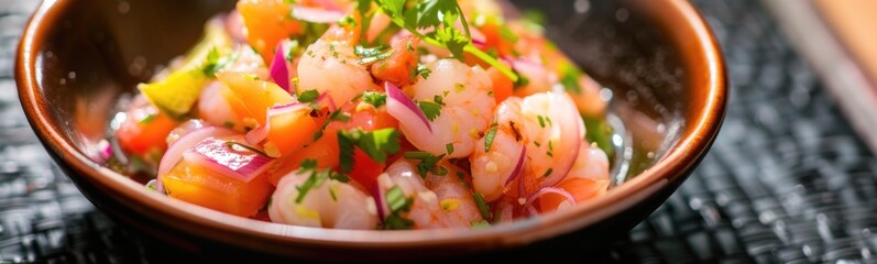 Ceviche. Mexican food. Food background . Banner