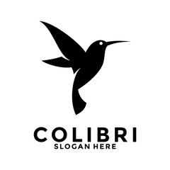 Bird Colibri Logo , humming bird vector logo Simple Vector Design Template
