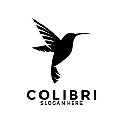 Bird Colibri Logo , humming bird vector logo Simple Vector Design Template
