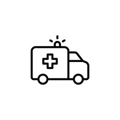 Ambulance icon vector. 