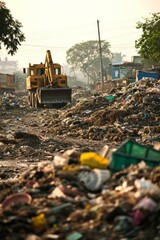 Fototapeta premium Garbage Heaps, A Glaring Reminder of Environmental Impact