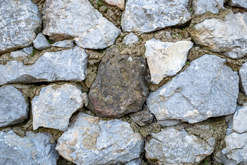Stone walls in poor village in Turkey.