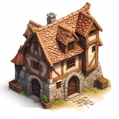 Medieval Barracks  Games Assets Building and Environment Sprite Sheet