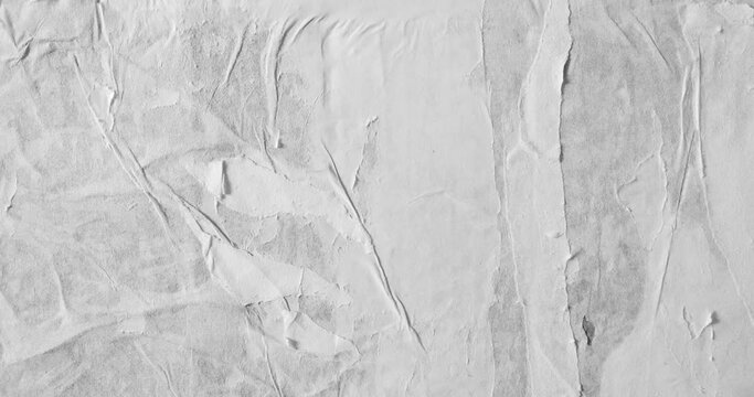 Random white peeled paper poster texture background