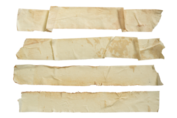 Used torn masking tapes