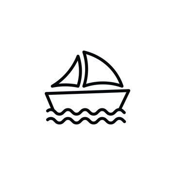 Ship, boat icon vector