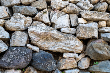 Stone walls in poor village in Turkey.