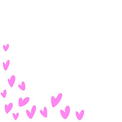 Pink Heart Corner Border 