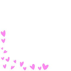 Pink Heart Corner Border 