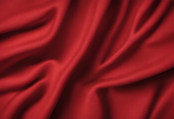 Fototapeta premium Luxury red satin fabric cloth abstract background, Red fabric texture background