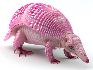 Pink Fairy Armadillo toy illustration isolated on white background. Cute armadillo illustration...