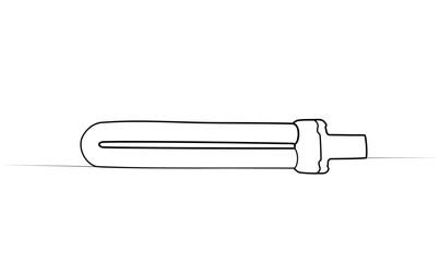 continuous drawing of a lamp with one line. illustration