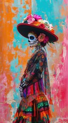 Fototapeta premium Cinco de mayo holiday . Vertical background 