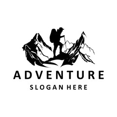 the adventure logo is black