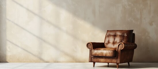 Obraz premium Luxury vintage brown leather Armchair
