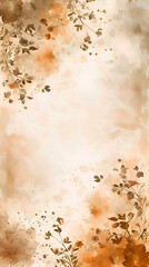 Boho background for decoration. Abstract floral watercolor background leave empty space for text. Beautiful  backdrop. 