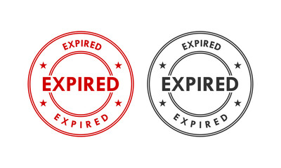 Expired badge design logo template illustration