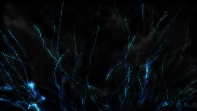 electric spark and smoke loop effect