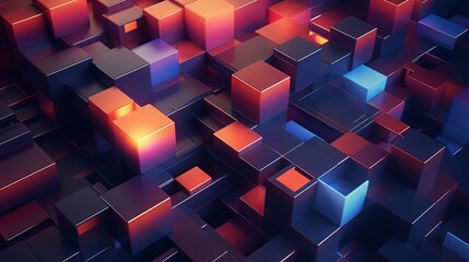 Dynamic multicolored tech background: vibrant 3d geometric structure in clean, modern design - perfect for digital projects! | adobe stock