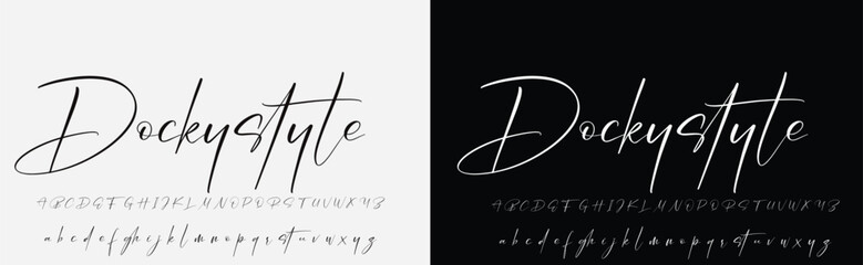 Signature Font Calligraphy Logotype Script Brush Font Type Font lettering handwritten