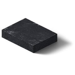 Creative concept isometric metal block isolated against plain background , suitable for your asset...