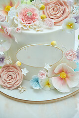 A beautiful cake for a small child. Birthday or other children's party