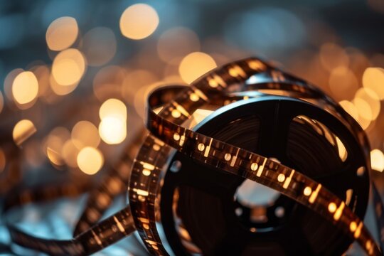 An empty film strip is shown, which may be used as a background