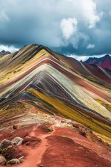 Crédence de cuisine en verre imprimé Vinicunca Vinicunca, also known as Rainbow Mountain - Peru
