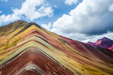 Glasbilder Vinicunca Vinicunca, also known as Rainbow Mountain - Peru