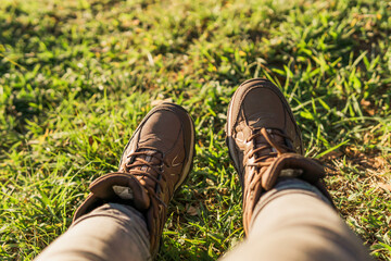 adventurous latin woman camping alone