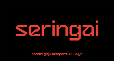 SERINGAI FONT VECTOR DISPLAY FUTURISTIC SCIFI HARDCORE