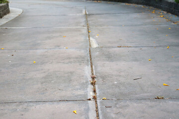 concrete driveway in selective focus