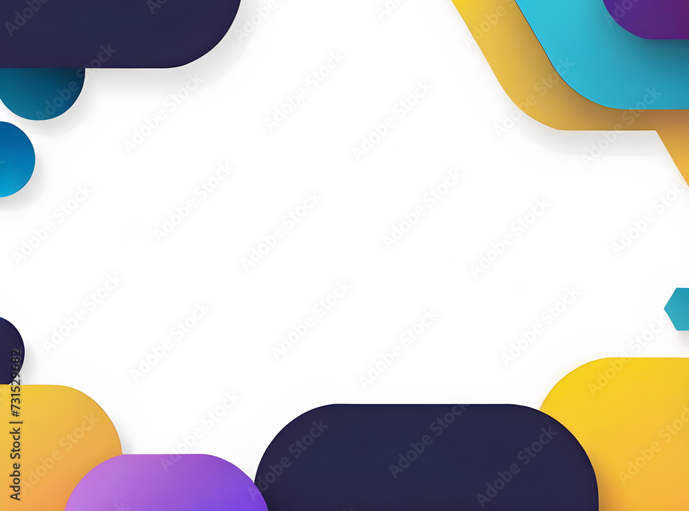 Aufkleber frame-style-geometric-flat-illustration-poster-format-concentric-shapes-creating-depth