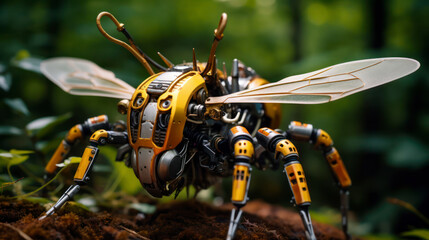 A mechanized bee. Generative AI