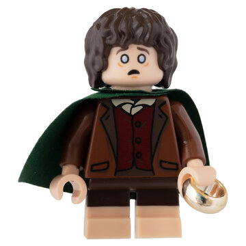 Dortmund - Deutschland 3. Februar 2024 - Lego Minifigure Frodo aus Herr der Ringe