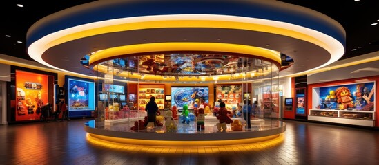 Lego store in shopping center. shop in the mall area