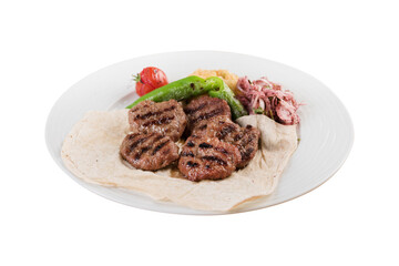 Turkish meatball traditional kofte. Spicy meatballs Kebab or Kebap