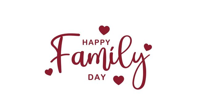 Happy Family Day Text Animation. Great for Happy Family Day Celebrations, for banner, social media feed wallpaper stories.
