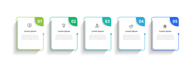 Infographic template vector element with 4 step process layout suitable for web presentation and business information