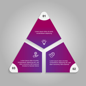 Triangle design template infographic vector element