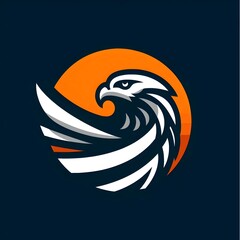 flat logo of Vector hawk design illustration graphic design