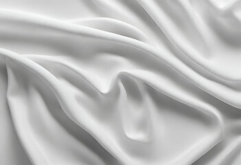 Fototapeta premium Abstract smooth elegant white fabric silk texture soft background
