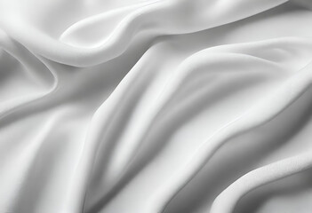 Naklejka premium Abstract smooth elegant white fabric silk texture soft background