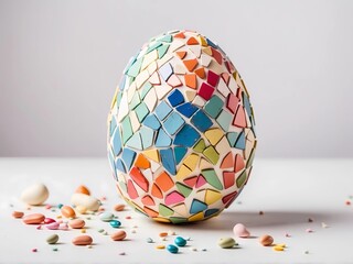 Easter egg with a mosaic