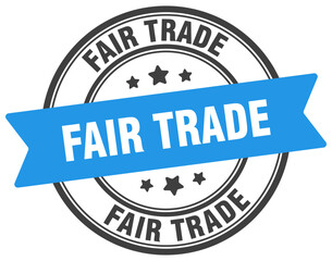 fair trade stamp. fair trade label on transparent background. round sign